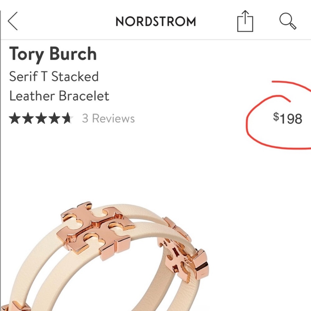 TORY BURCH - Serif Brown Bracelet - Picture 6 of 7